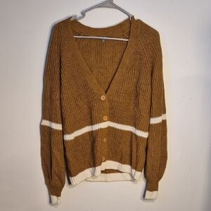 Charlotte Russe Brown and White Women's Cardigan